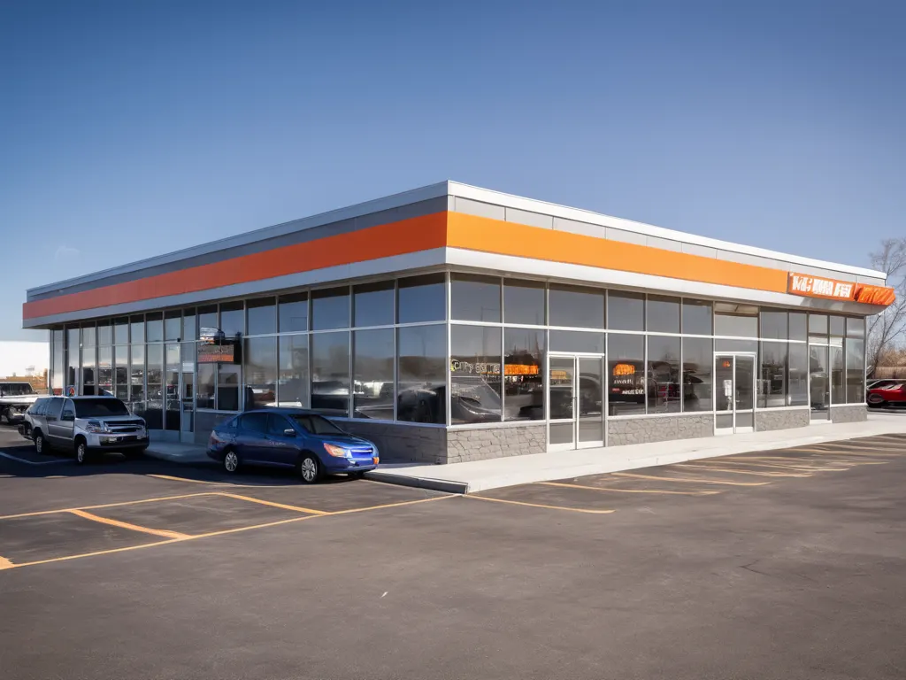 Clean auto repair shop