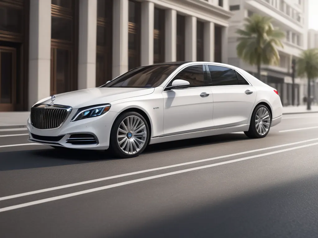 White Luxury Sedan