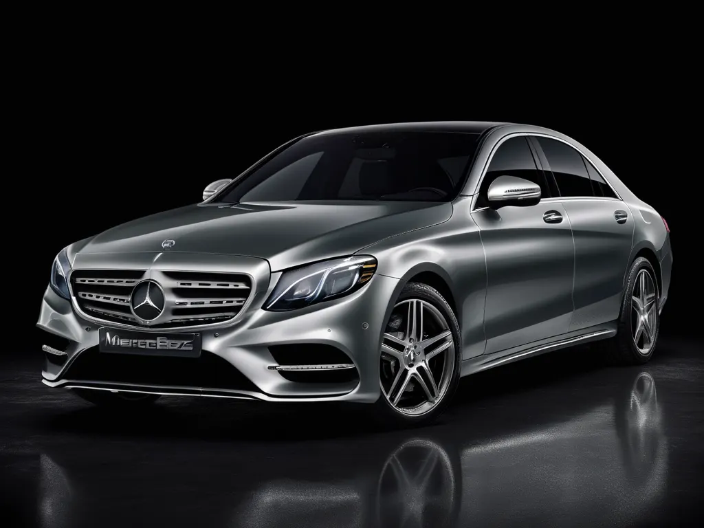 Silver Mercedes-Benz luxury car