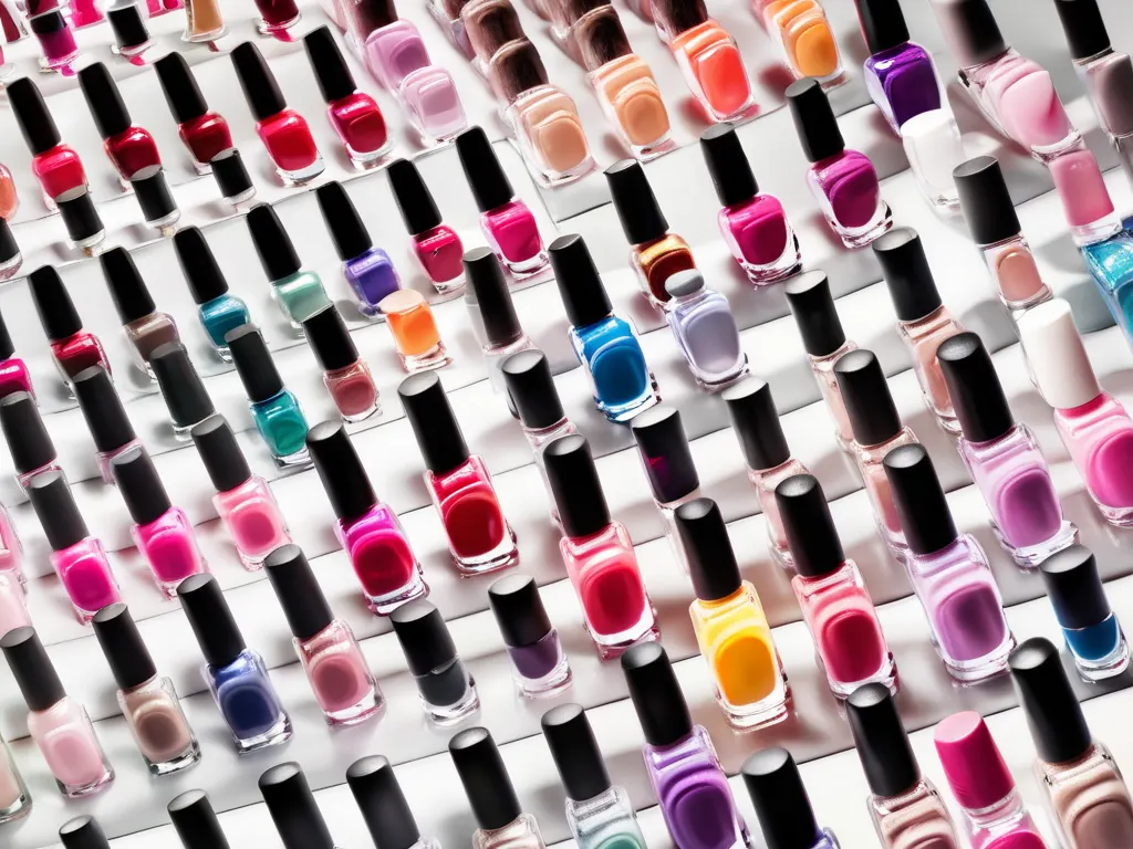 Colorful nail polish bottles