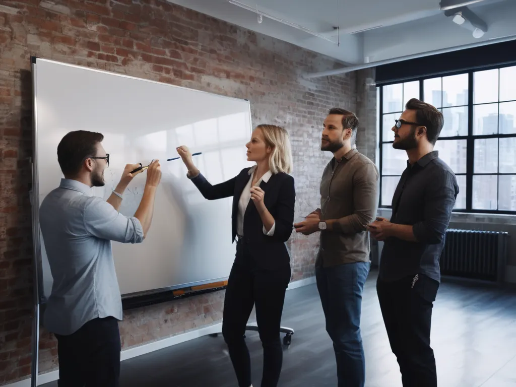 Design team working in NYC studio