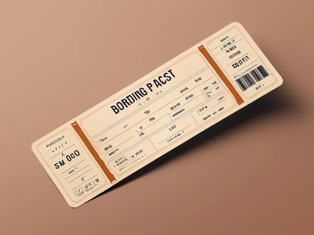 Travel Ticket Mockup