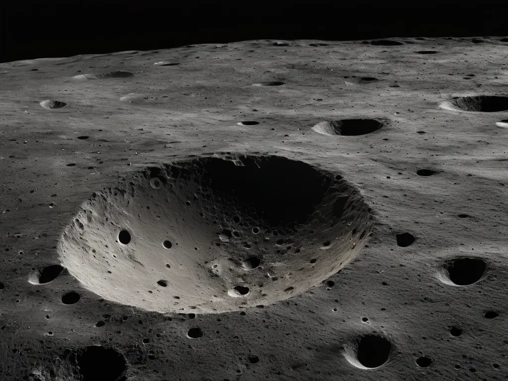 Moon surface with Earth in background