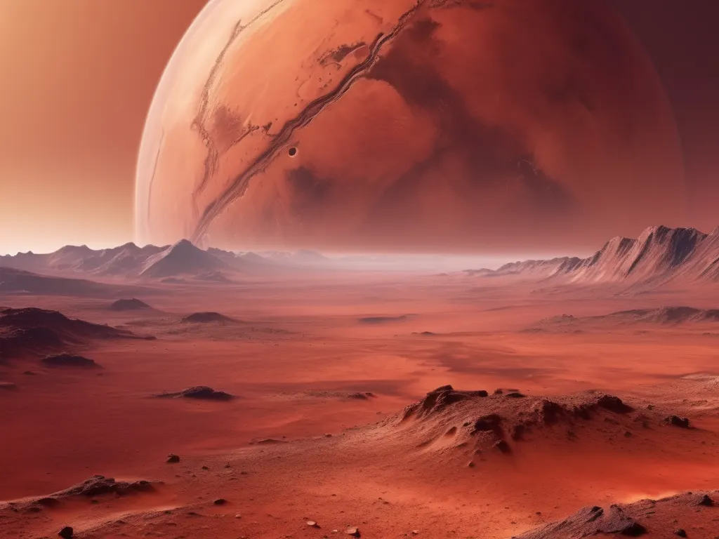 Mars surface landscape