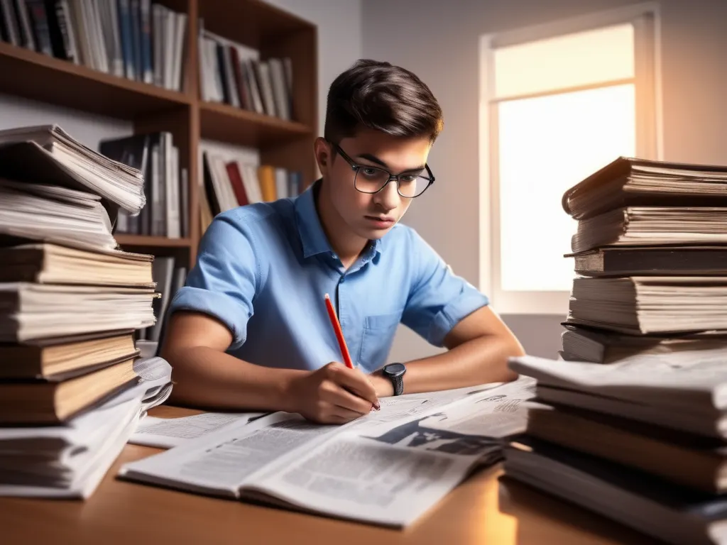 UPSC preparation study room