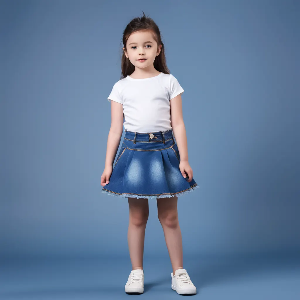 Girls Denim Skirt