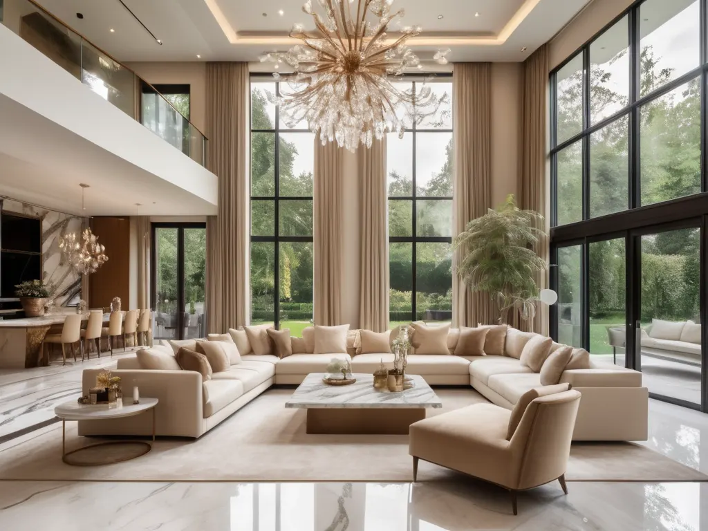 Luxurious modern living room interior