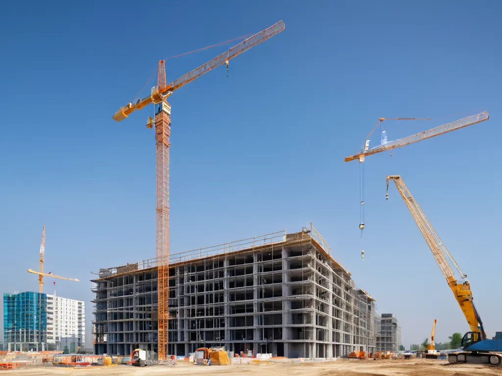 Modern building under construction