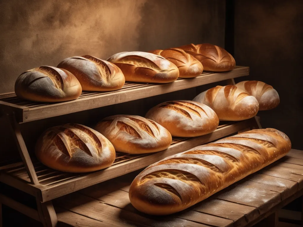 Fresh bread loaves